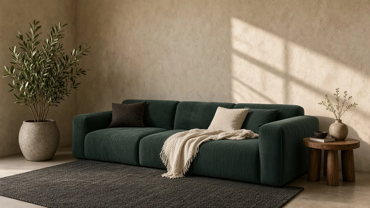Sillón en living cálido